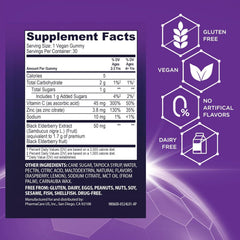 Sambucol Kids zinc and vitamin C support shown on packaging
