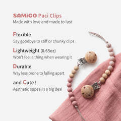 SAMiGO premium-clasp-secure clip offers strong grip without fabric damage.