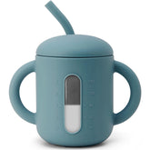 SAMiGO silicone sippy cup with firmer lid and clear window for easy transitions