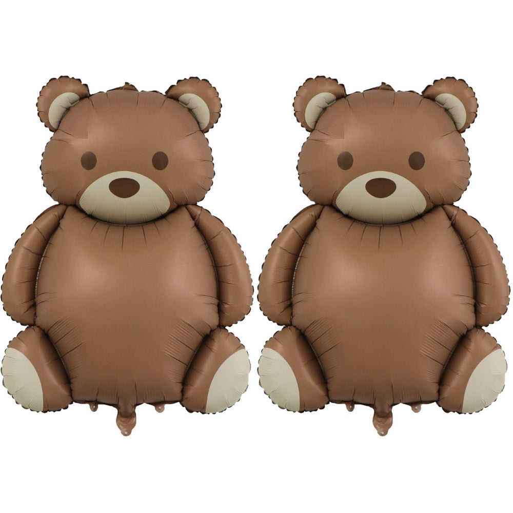 SAMOKA large Little Bear foil balloons, 35 inches, two-pack for celebrations