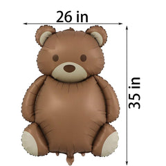 SAMOKA Little Bear foil balloon close-up shows cute design
