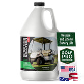 Samorillo Battery Renew Solution 64oz bottle shows premium quality for extending lead-acid life.