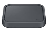 Samsung 15W wireless charger pad front view showing compact design and accessibility