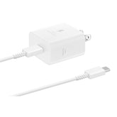 Samsung 25W wall charger compact design for on-the-go charging.