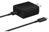 Samsung 45W USB-C wall charger front view ready for rapid charging
