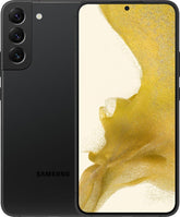Samsung Galaxy S22+ front view in Phantom Black, ideal for daily use