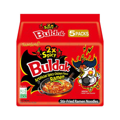 Samyang Buldak Hot Chicken Ramen pack of 5, fiery 2X spicy noodles for quick meals