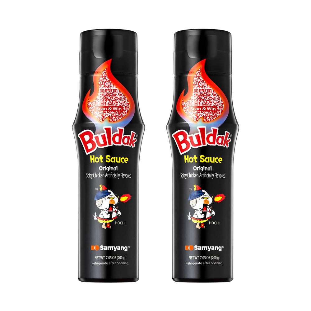 Samyang Buldak Original Sauce bottle pour adds bold flavor to meals.