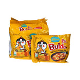 Samyang Cheese Flavor Buldak ramen pack shot highlighting bold spice and cheese flavor.