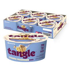Samyang Tangle creamy mushroom linguine package, rich flavor profile for gourmet convenience.