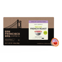 San Francisco Bay compostable pod packaging highlights eco-friendly disposal.