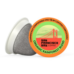 San Francisco Bay compostable pod packaging supports eco-friendly disposal.