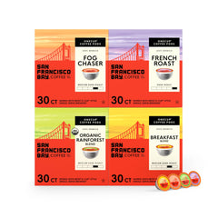 San Francisco Bay Favorite Four French Roast pods deliver rich morning flavor for busy offices.