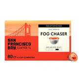 San Francisco Bay Fog Chaser pod for K-Cup brewers with a smooth aroma.