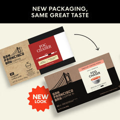 San Francisco Bay Fog Chaser pod compatibility with most single-serve machines.