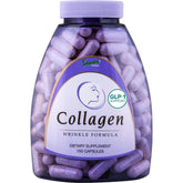 Sanar Naturals collagen bottle pour showing easy daily capsule routine for beauty and wellness