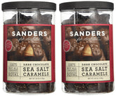 Sanders dark chocolate sea salt caramels 36oz two-pack on display, ideal gift or indulgent treat