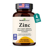 SandhuHerbals Zinc 30mg bottle close-up for daily immune support