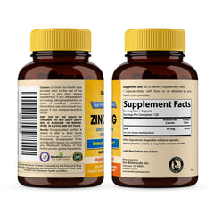 Sandhu Herbals Zinc 50mg capsules being poured for daily use