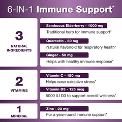 Sandhu's six-in-one immune capsules bottle ready for year-round wellness.