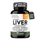 Sandhu's Liver Cleanse bottle front supports daily herbal detox.
