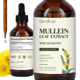 Sandhu's Mullein Drops bottle with dropper for simple daily dosing