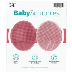 S&T INC. pink brush back view for gentle baby cleansing.