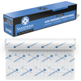 Saniderm Original Bandage packaging shows convenient tattoo aftercare.