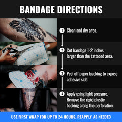 Sealed sterile Saniderm bandage emphasizes hygiene for clean healing.