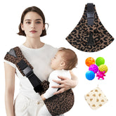 Sanilinwild baby sling front view; secure hands-free carry.