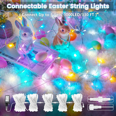 SANJICHA 66ft Easter lights with timer create seamless ambient lighting