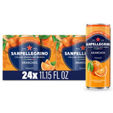 Sanpellegrino Aranciata can pour shows bright citrus fizz for a refreshing break.