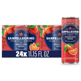 Sanpellegrino Aranciata Rossa can, refreshing citrus flavor ready to enjoy.