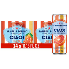 San Pellegrino CIAO blood orange can with refreshing bubbles for everyday thirst