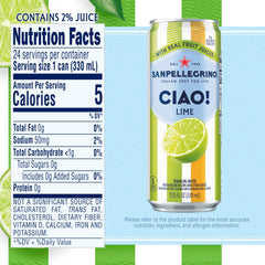 Sanpellegrino CIAO Lime glass serve with vibrant citrus aroma for entertaining