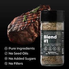 Kitchenscape on countertop illustrating easy, everyday seasoning with Santa Cruz Paleo
