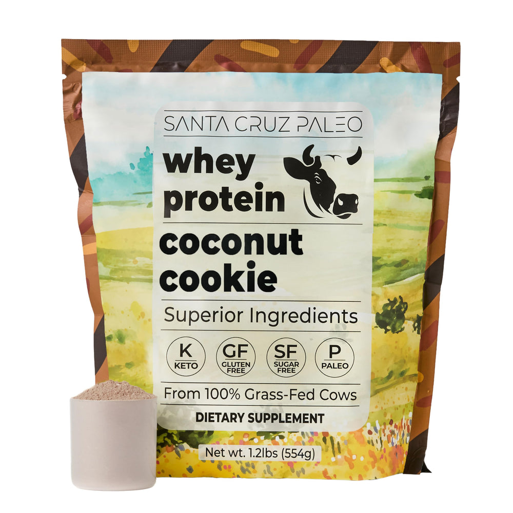 Santa Cruz Paleo coconut cookie container shown for post-workout fuel