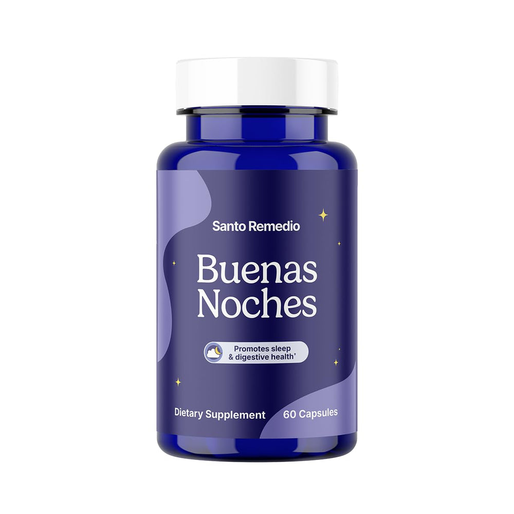 Santo Remedio Buenas Noches bottle front for restful night support