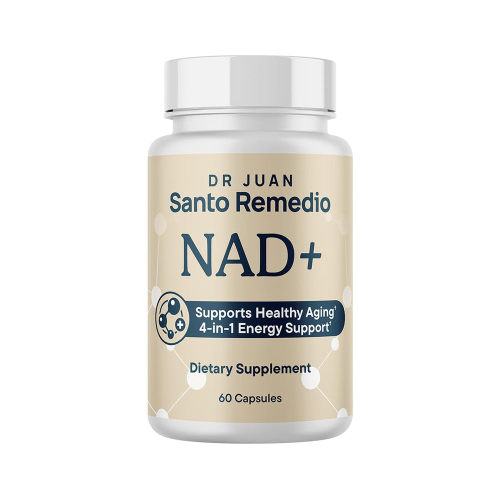 Santo Remedio NAD+ bottle pour shows energy-focused daily serving