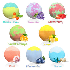 Santrela bath bombs with colorful bubbles for a playful, relaxing bath