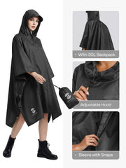 SaphiRose below-the-knee poncho offers full coverage in rain.