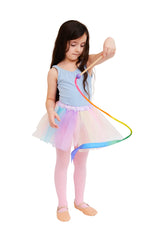 Sarah's Silks Mini Rainbow Streamer doubles as a gymnastics ribbon during kids' practice and play.