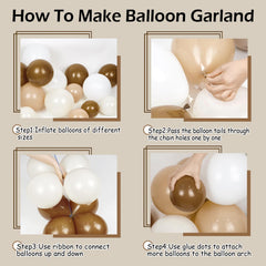 Saratimtou sand white balloons 10 inch for elegant neutral decor.