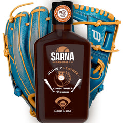 Sarna Baseball Glove Conditioner preserves color with a soft, non-greasy finish.