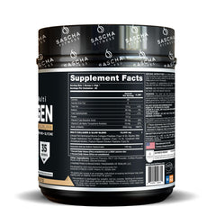 SASCHA FITNESS hyaluronic acid and Cynatine HSN on the label for hair wellness