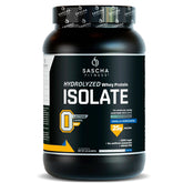 SASCHA FITNESS hydrolyzed whey protein isolate vanilla horchata powder in a jar for post-workout recovery