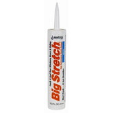 Sashco Big Stretch caulk 10.5oz white tube for durable interior and exterior sealing.