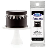 Satin Ice Black Fondant cover cake for a smooth, professional finish.