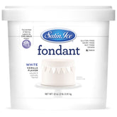 Satin Ice fondant cake-covering in white for a smooth, flawless finish and clean edges.