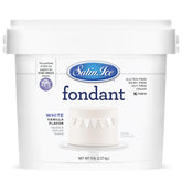 Satin Ice fondant white vanilla 5 lb pail for smooth cake coatings